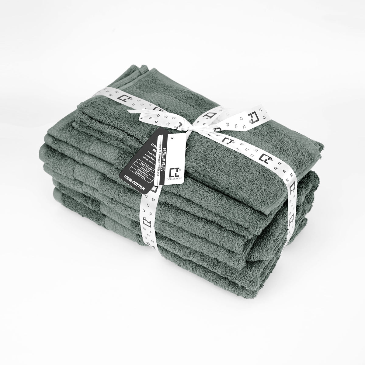 100% Cotton 10x Towel Set Bale Normal Towels Bale