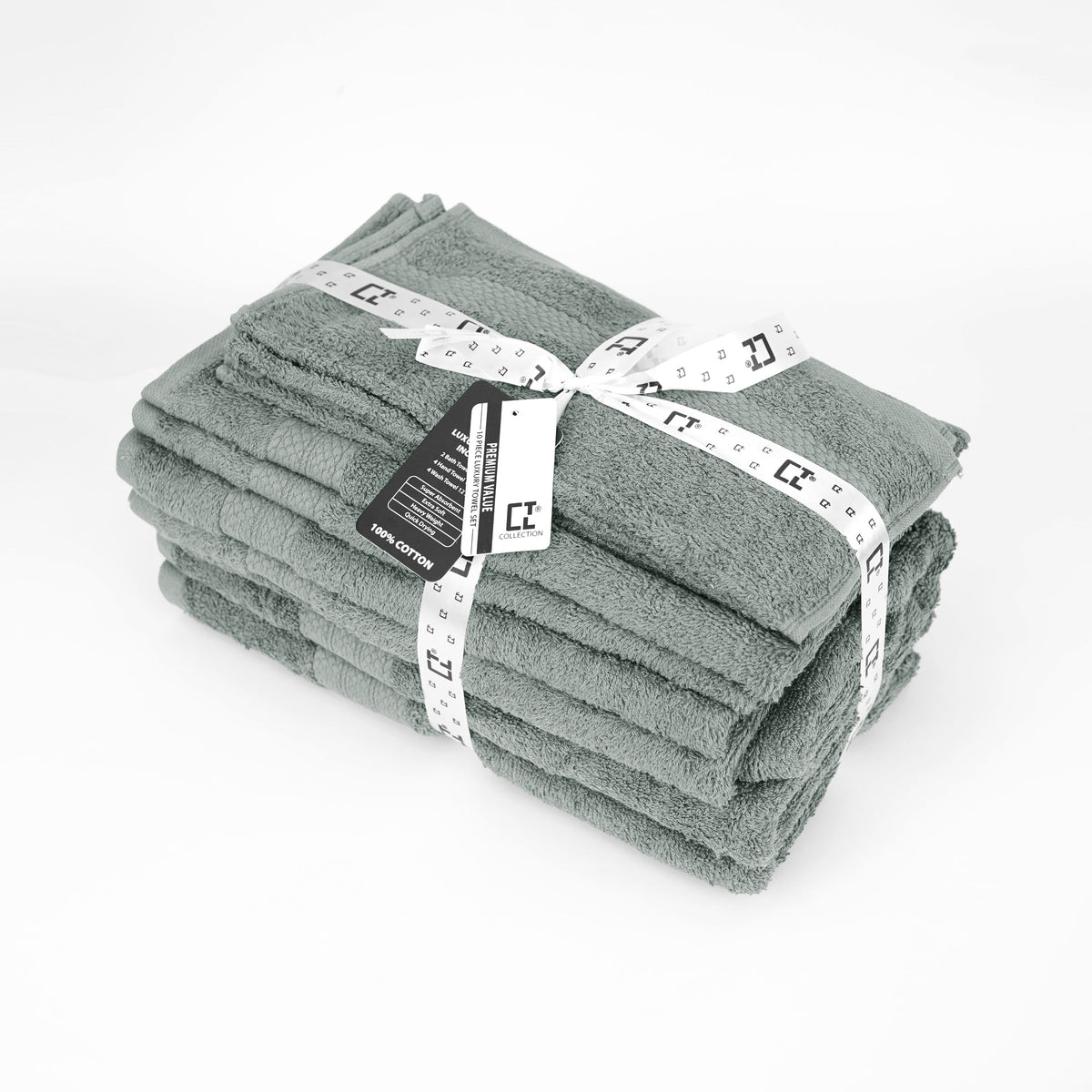 100% Cotton 10x Towel Set Bale Normal Towels Bale