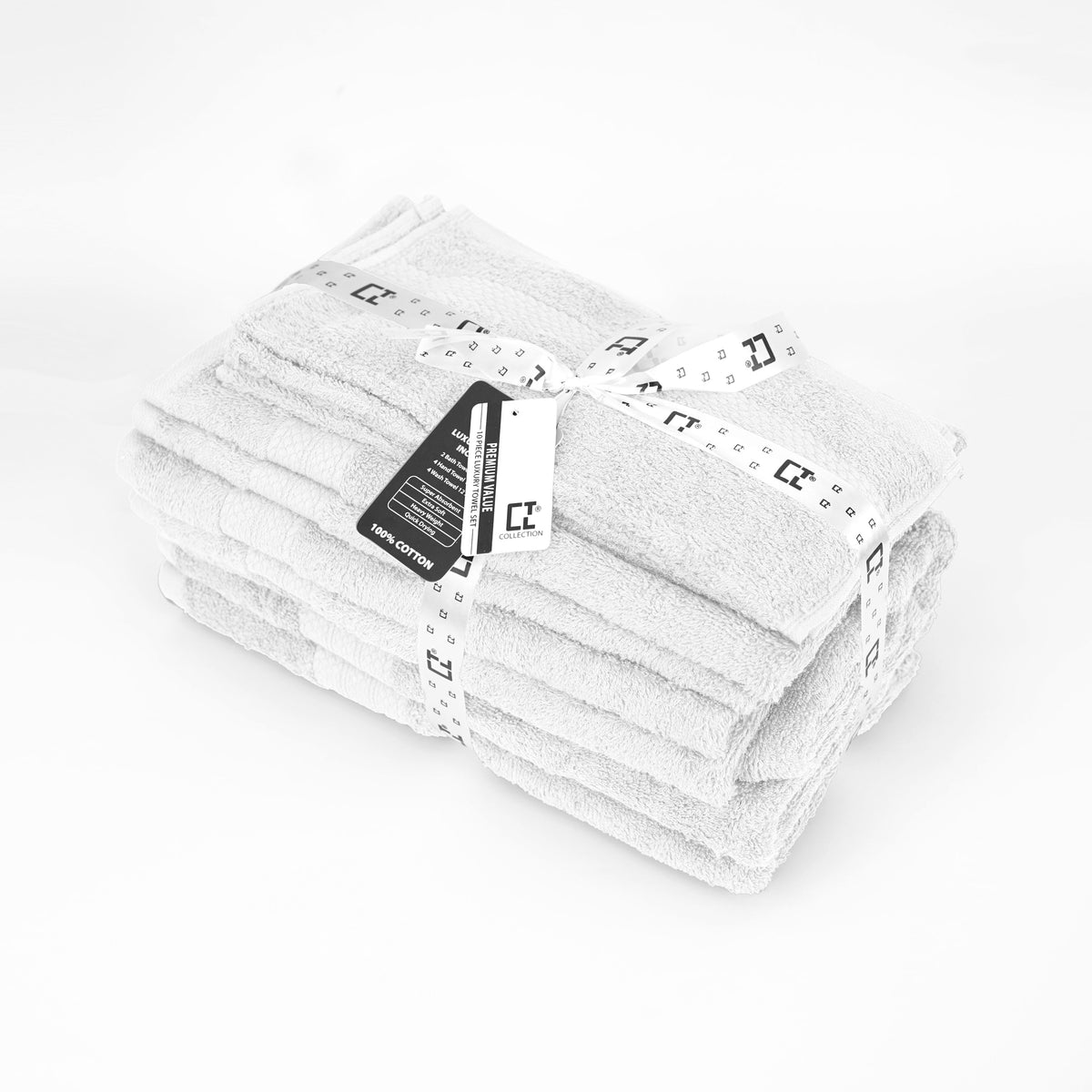 100% Cotton 10x Towel Set Bale Normal Towels Bale