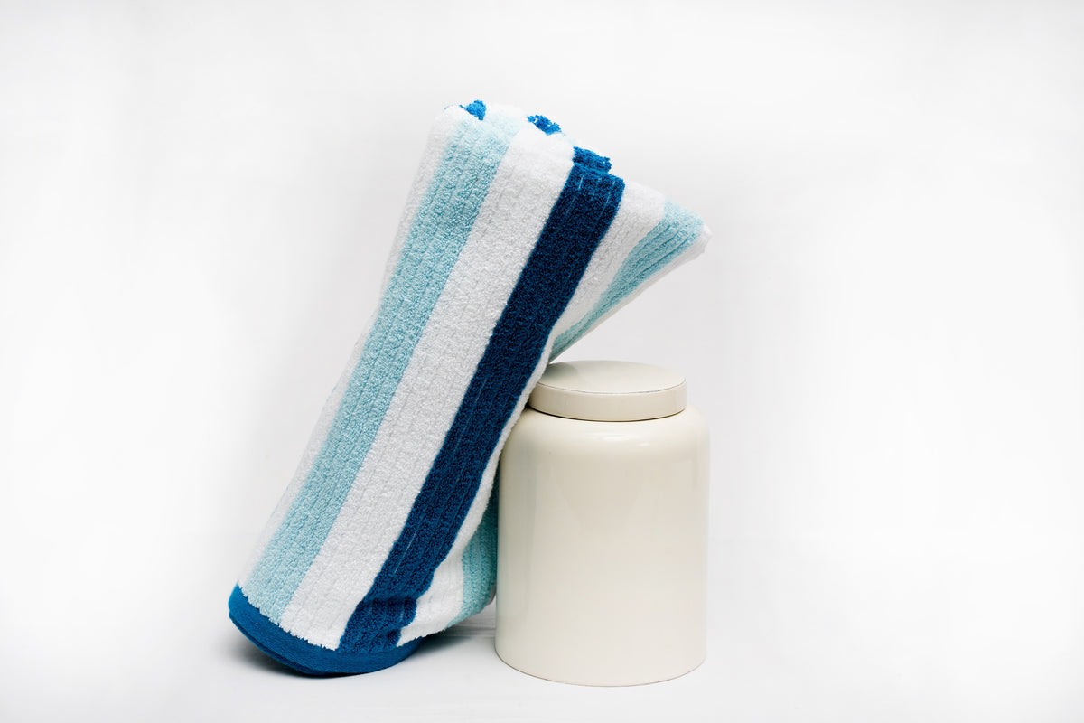 2x Large Striped Bath Towels  (70x140 CM)