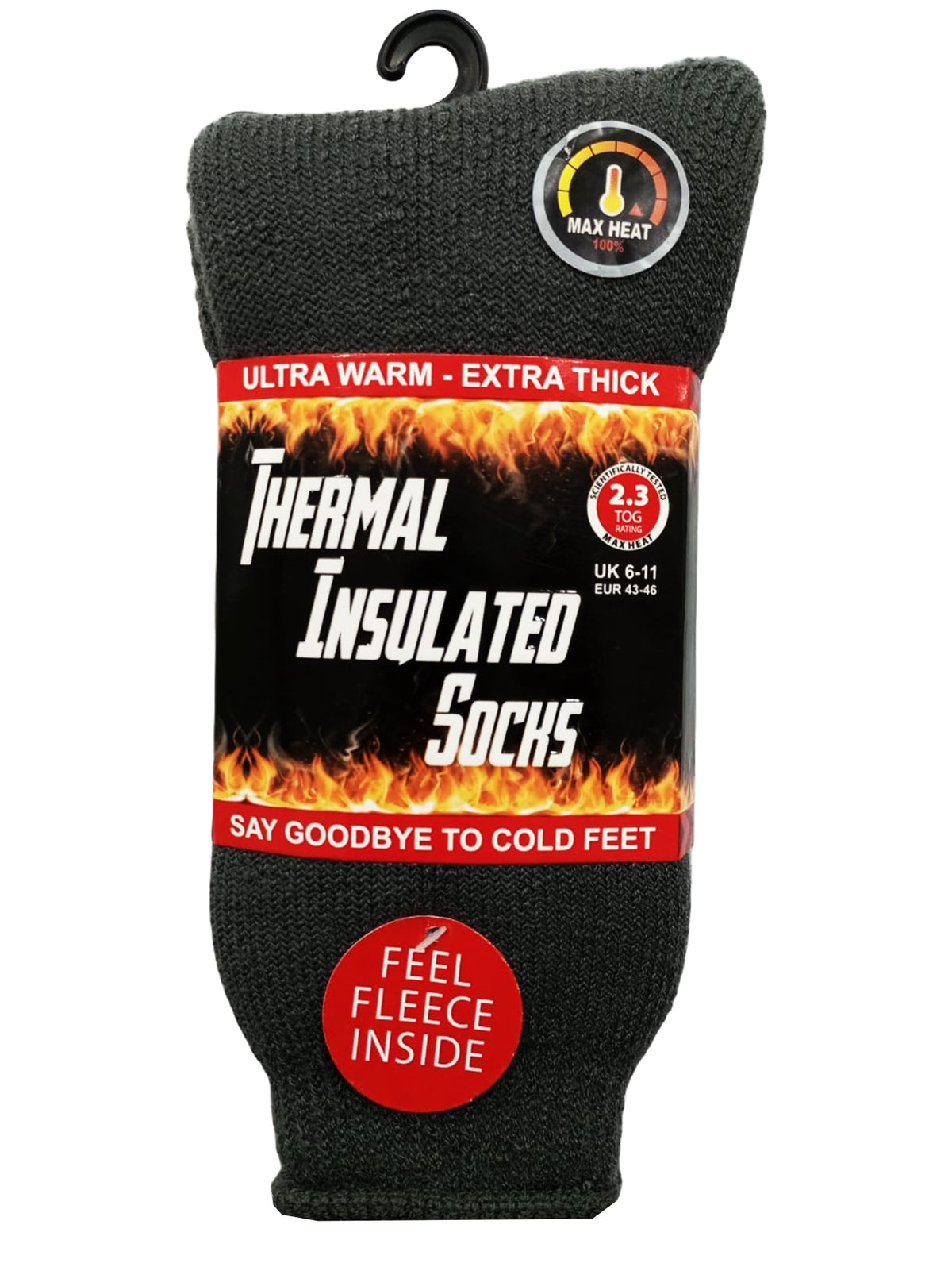 Warm Fleece Brushed Thermal Insulated Socks 6-11