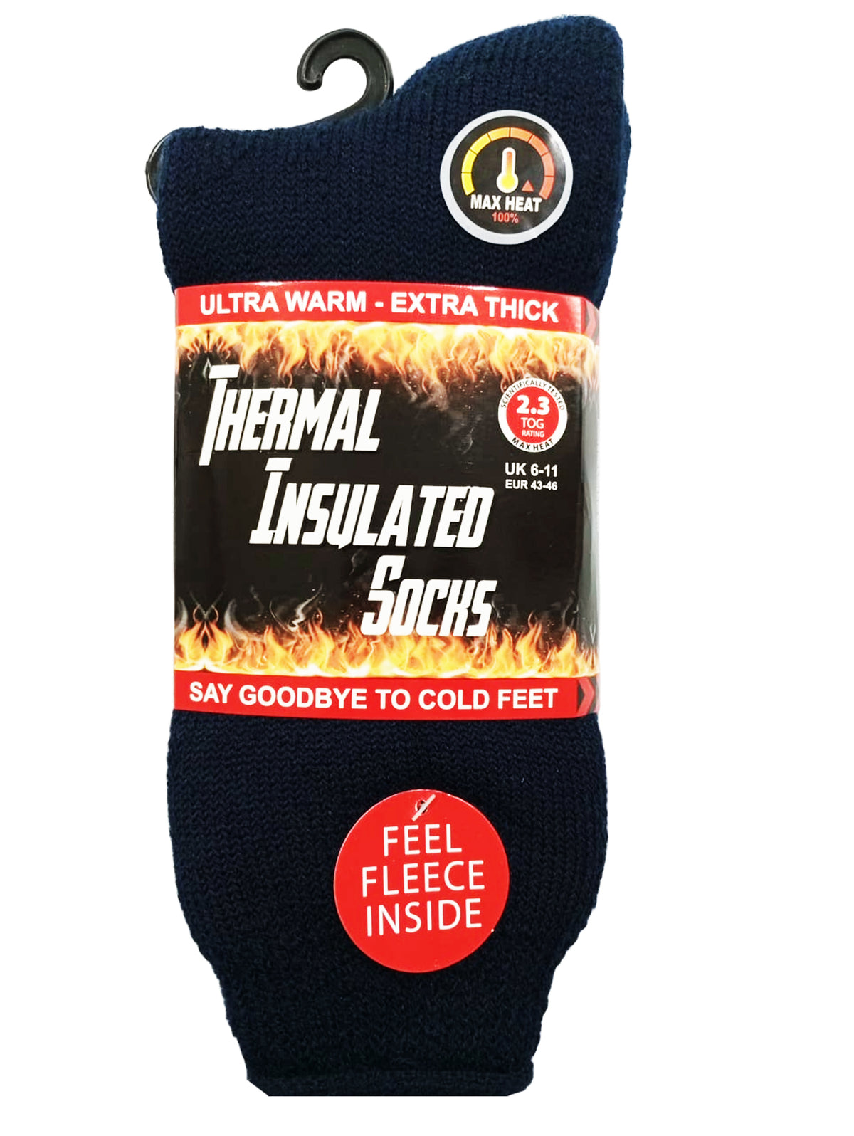 Warm Fleece Brushed Thermal Insulated Socks 6-11