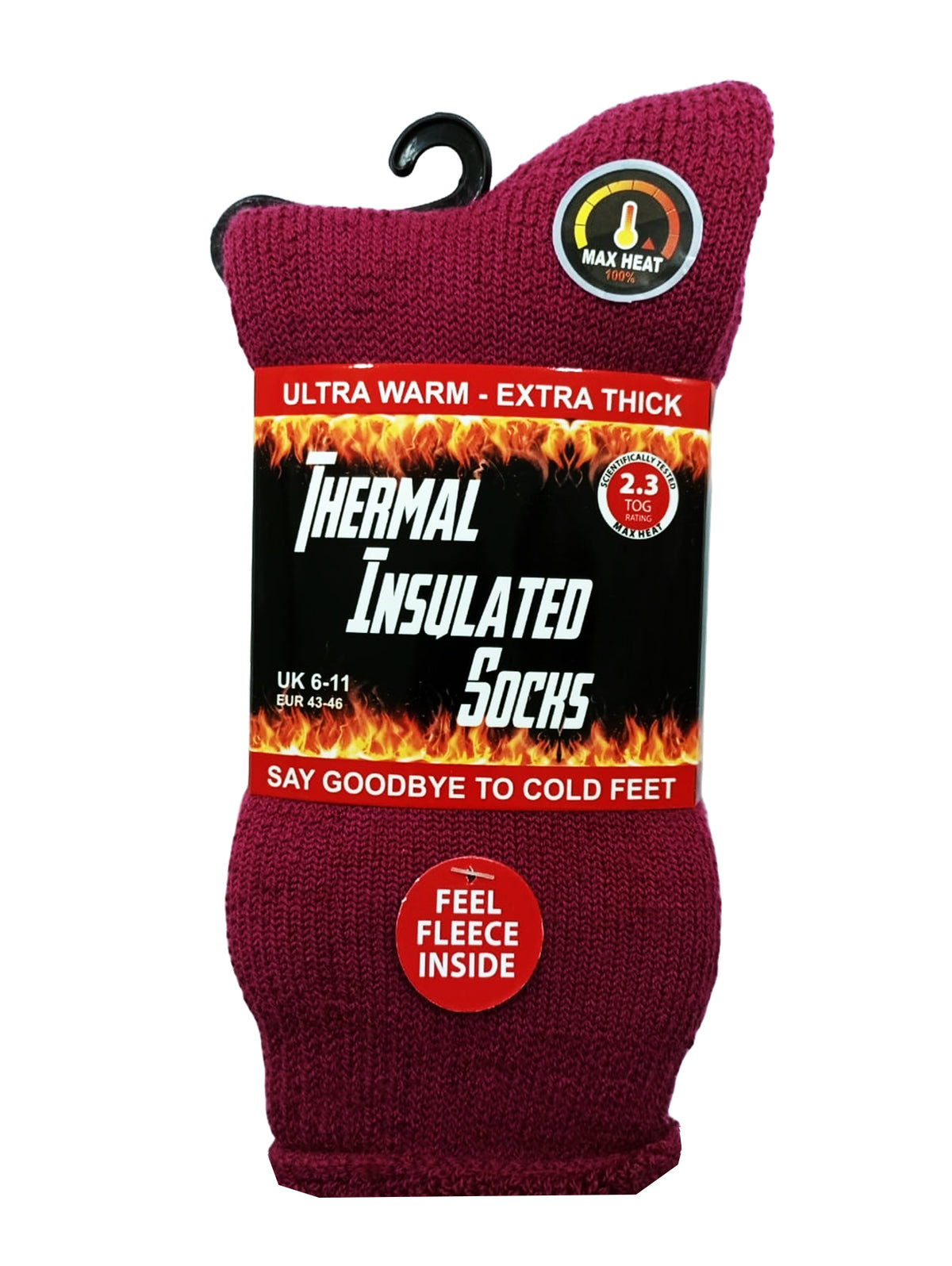 Warm Fleece Brushed Thermal Insulated Socks 6-11