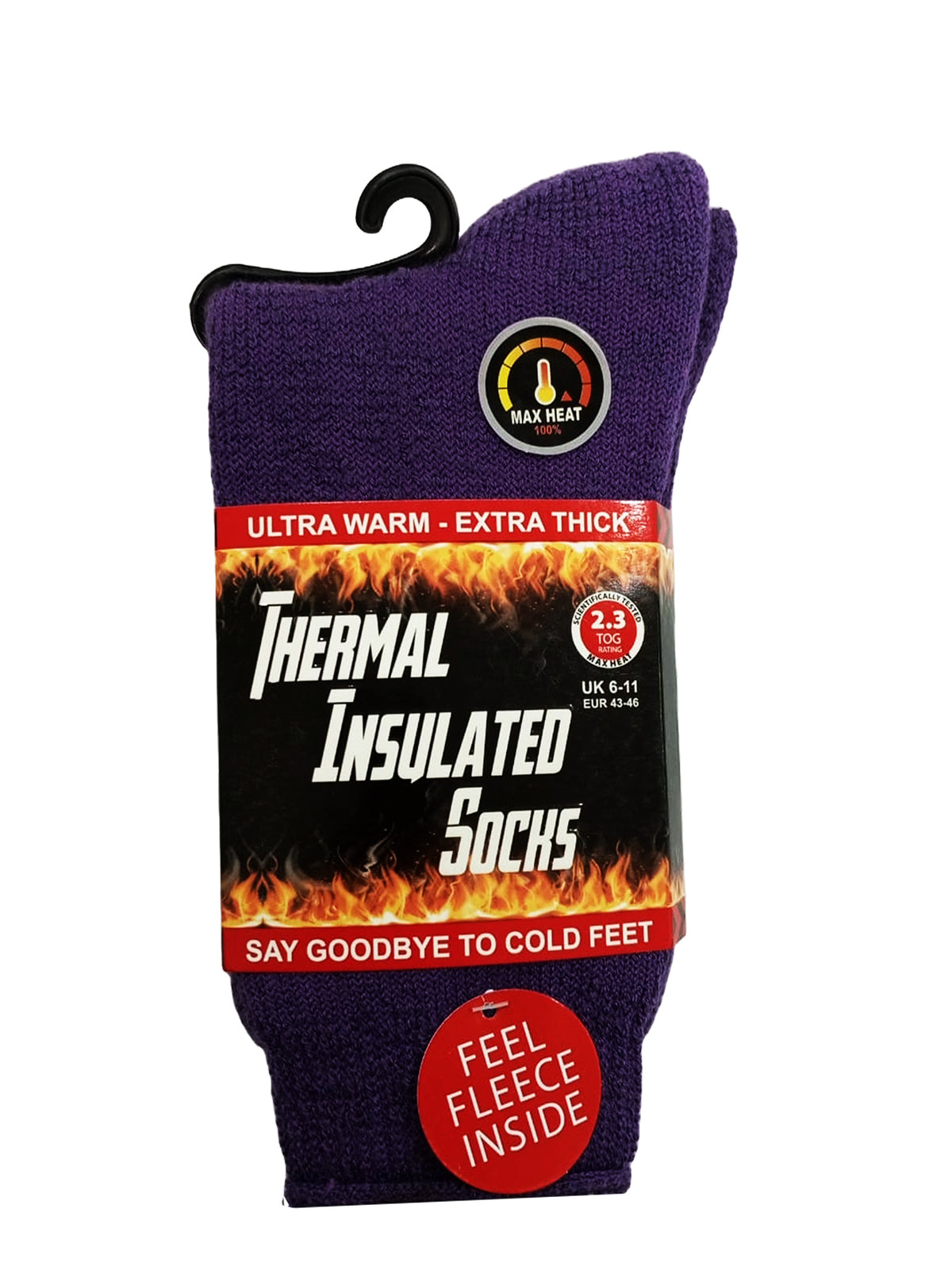 Warm Fleece Brushed Thermal Insulated Socks 6-11