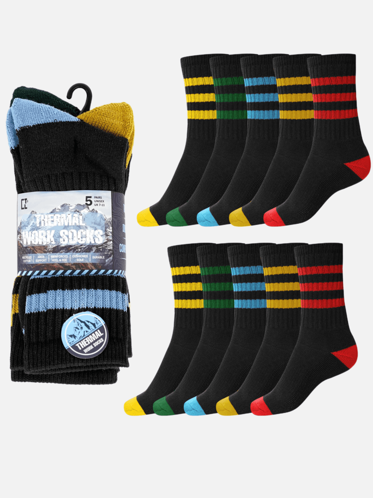 10 PAIRS THERMAL CREW SOCKS