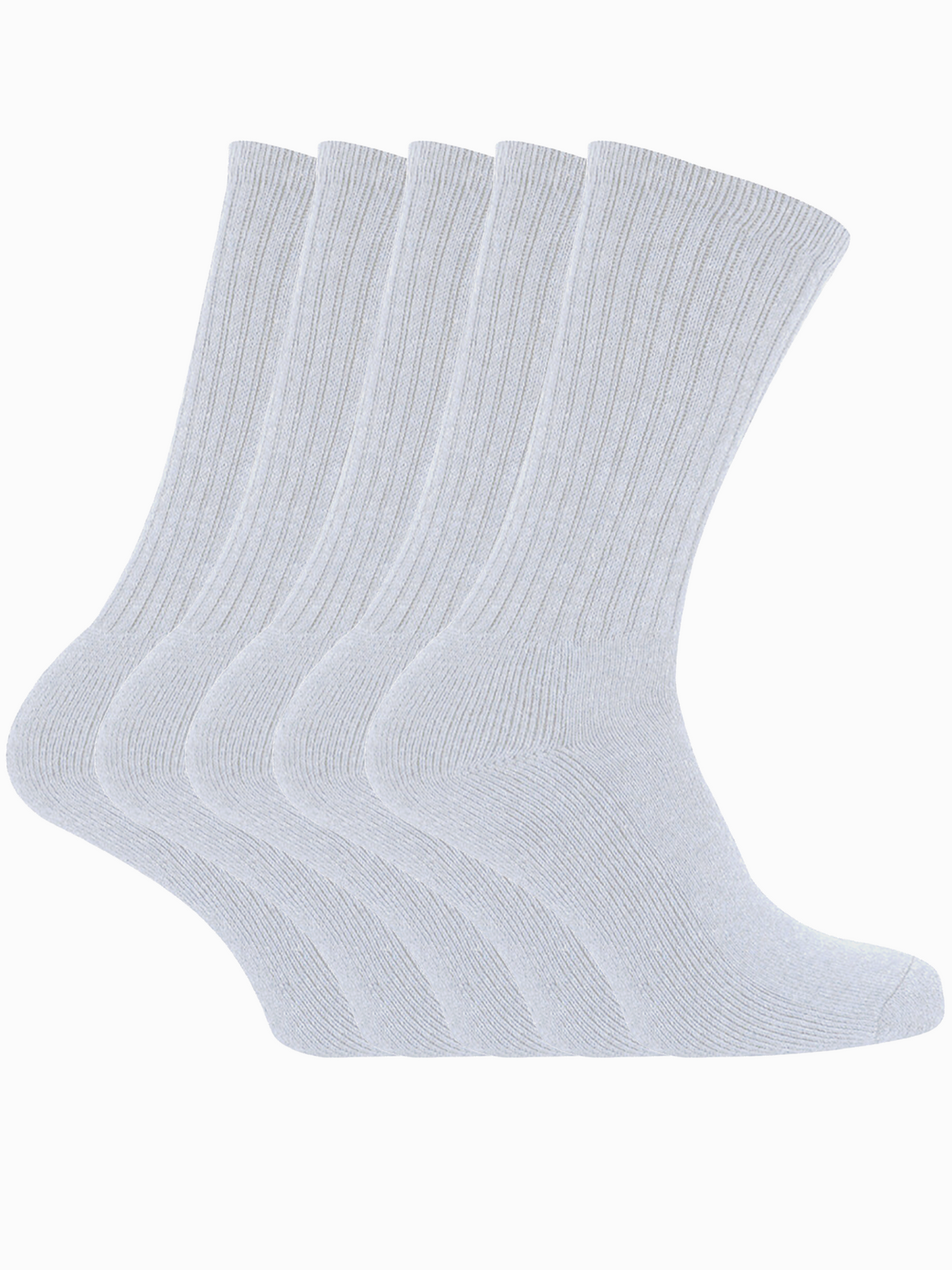 5 Pairs Everyday White Crew Sock Cushioned 6-11 - CTL MANCHESTER