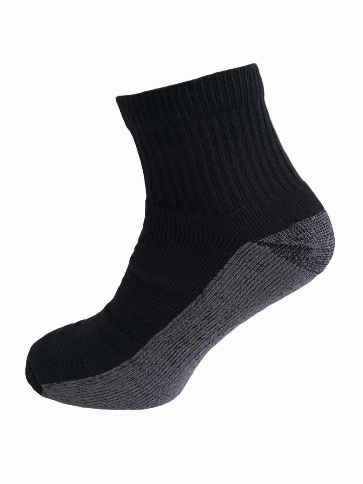 10 PAIRS BLACK &amp; WHITE QUARTER WORK SOCKS