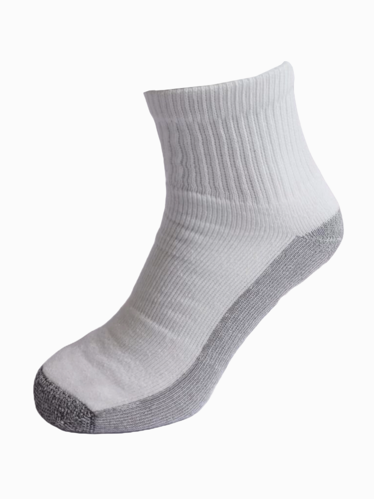 10 PAIRS BLACK &amp; WHITE QUARTER WORK SOCKS